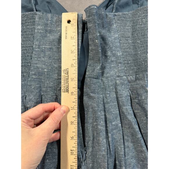 Madewell Chambray Tie-Front Cutout Cami Dress Women’s Size 4 Mini Smocked Blue - Picture 16 of 16